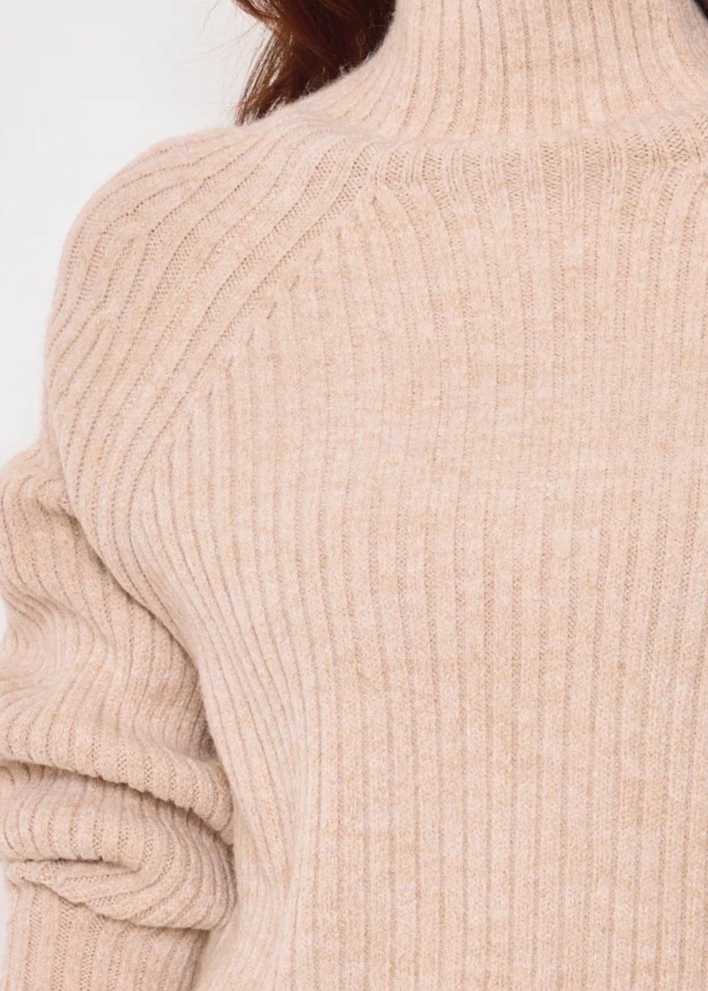 Pull classique en col cheminé