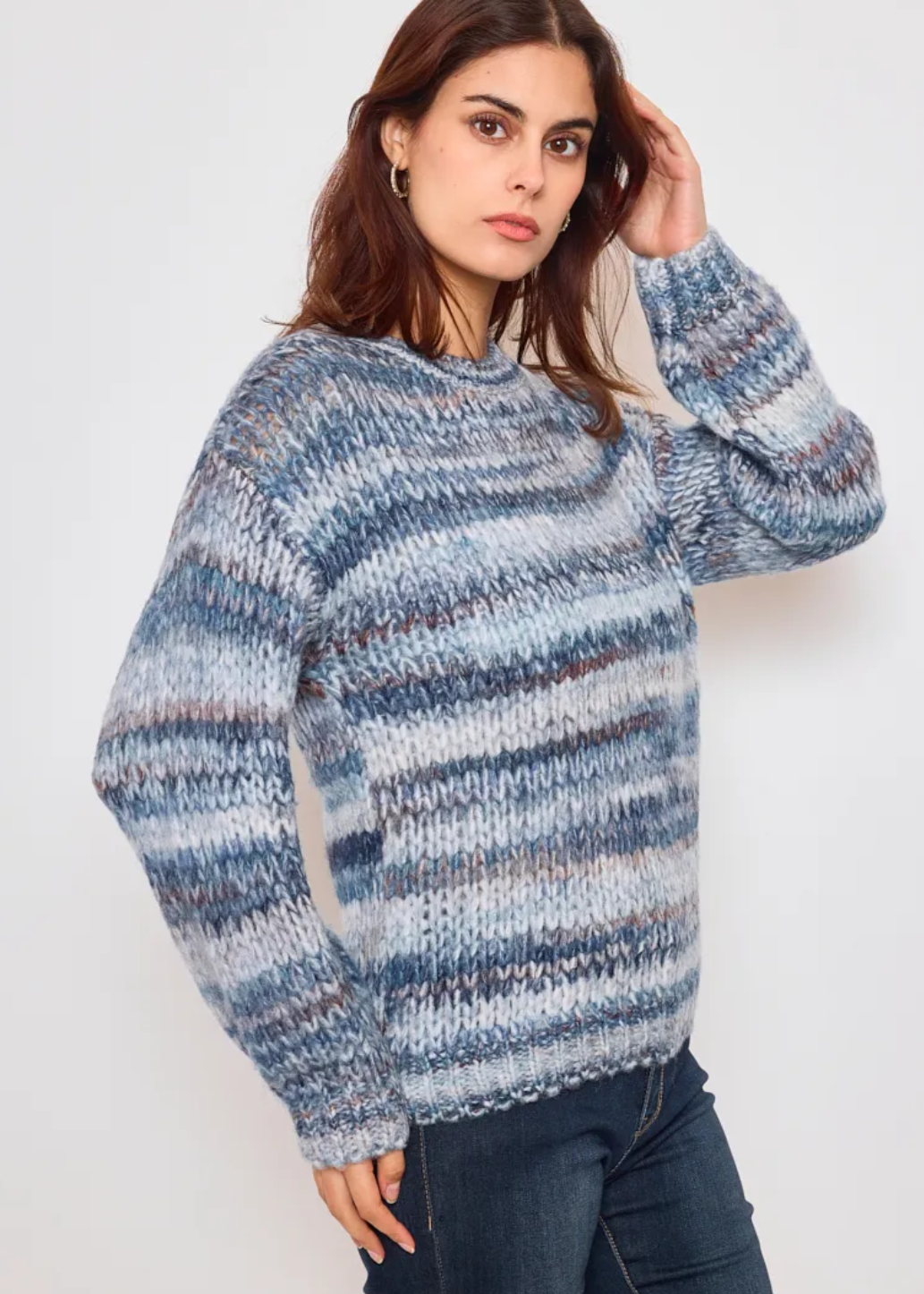 Pull tricot couleur dégradée