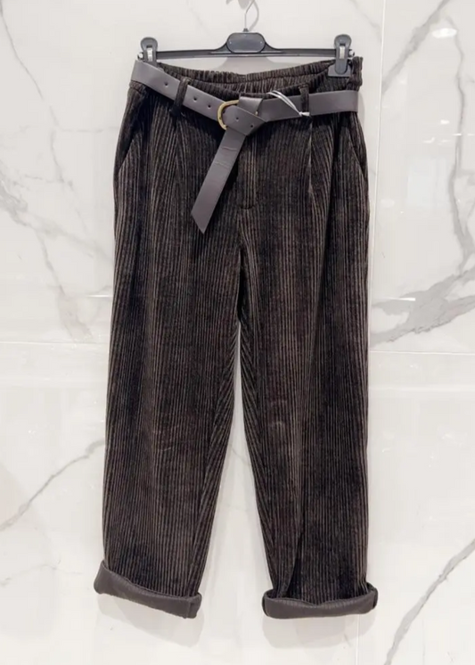 Pantalon en velours Marron