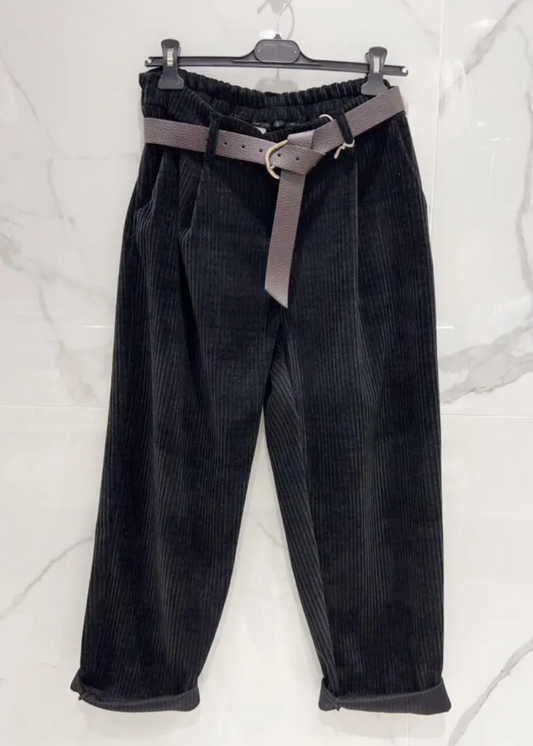 Pantalon en velours Noir