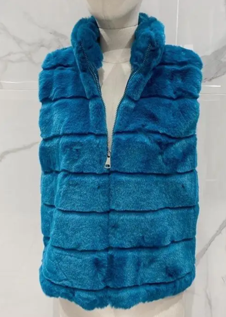 Gilet effet fausse fourrure