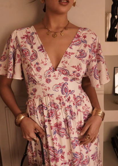Robe longue imprimée florale