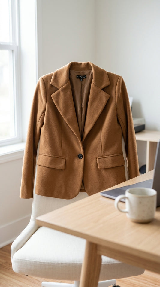 Wool Blazer — Lifestyle - Workspace | Generated by Modelize