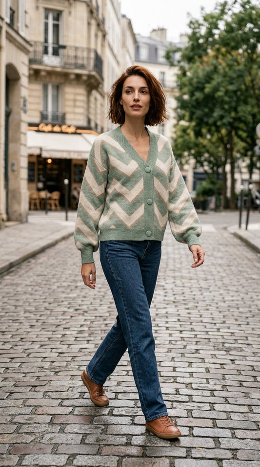 Oversized cardigan — On Model - Street Style | Generated by Modelize