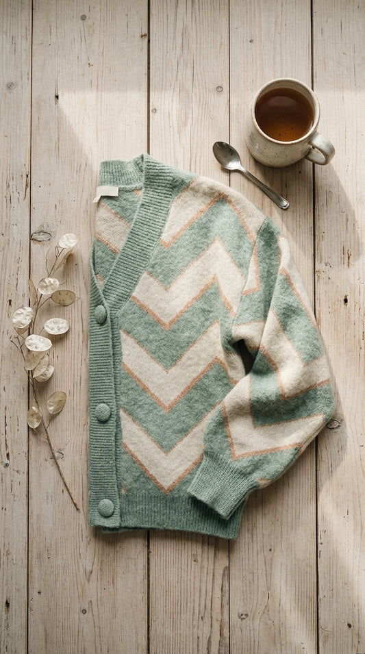 Oversized Cardigan — Flat Lay - Styled | Generated by Modelize