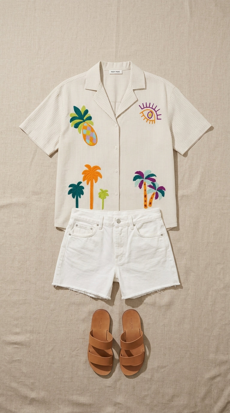 Button-down shirt — Flat Lay - Plated Food | Generated by Modelize