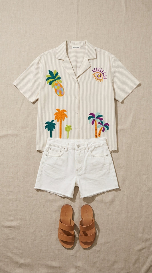 Button-down shirt — Flat Lay - Plated Food | Generated by Modelize