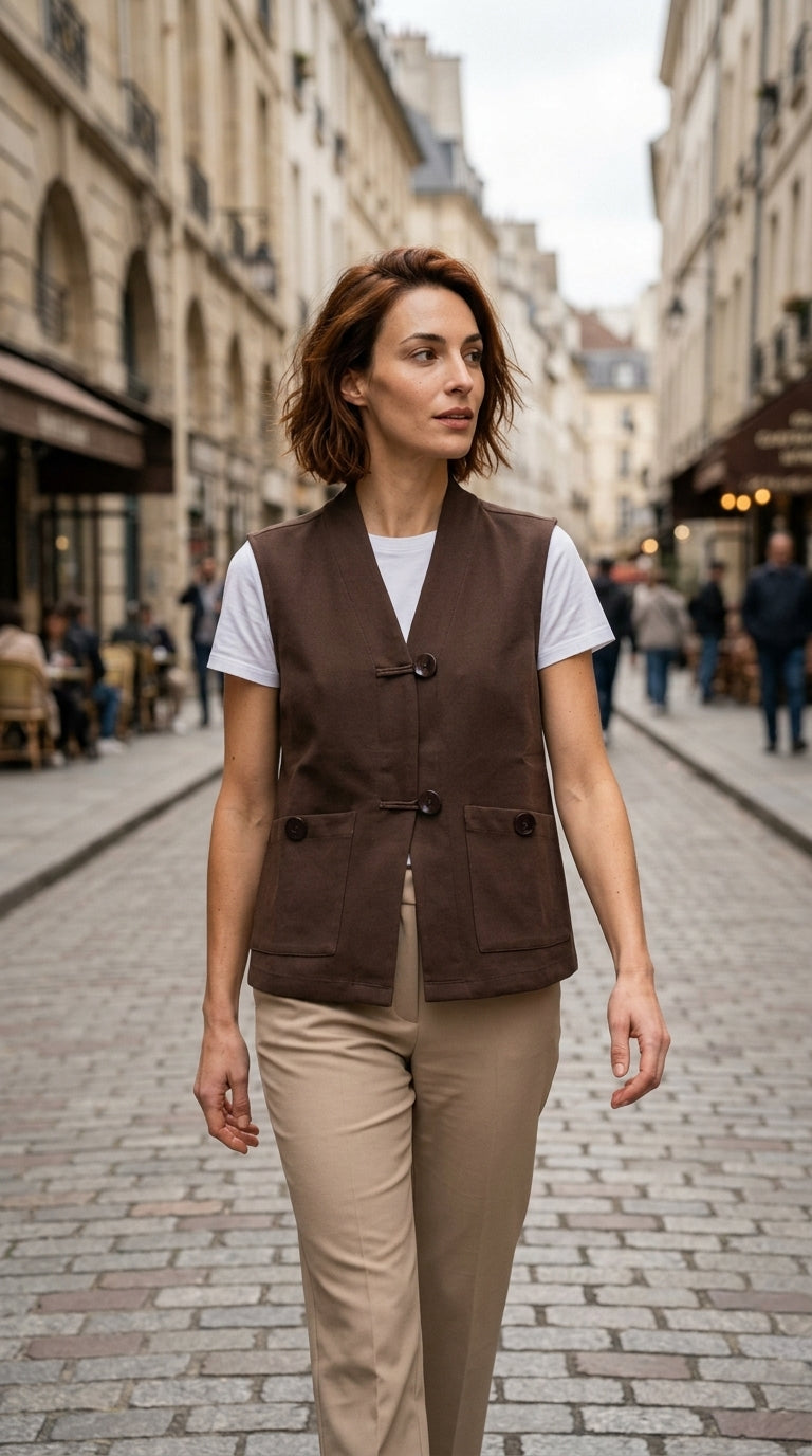 Gilet — On Model - Street Style | Generated by Modelize