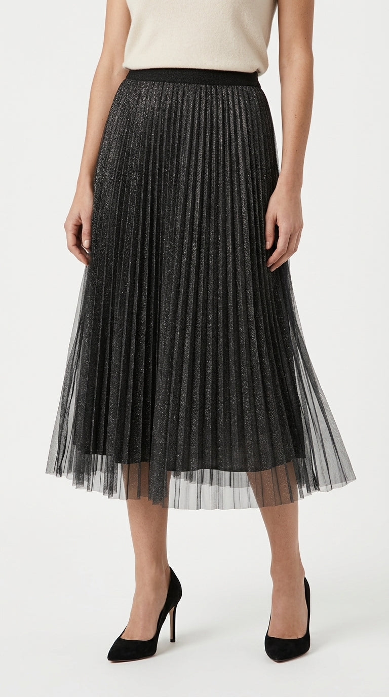 Pleated tulle skirt — On Model - Lower Body | Generated by Modelize
