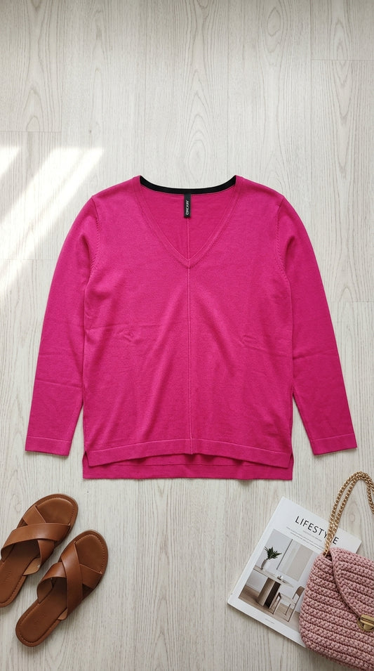 V-neck knit sweater — Flat Lay - Styled | Generated by Modelize