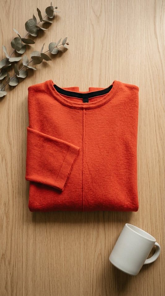 Knit pullover sweater — Flat Lay - Styled | Generated by Modelize
