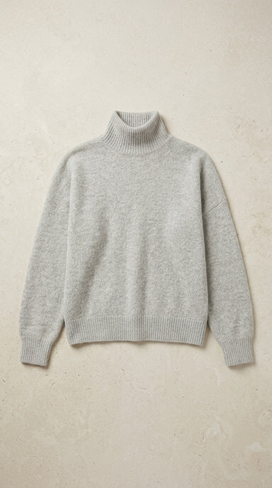 Mock neck knit sweater — Flat Lay - Plated Food | Generated by Modelize