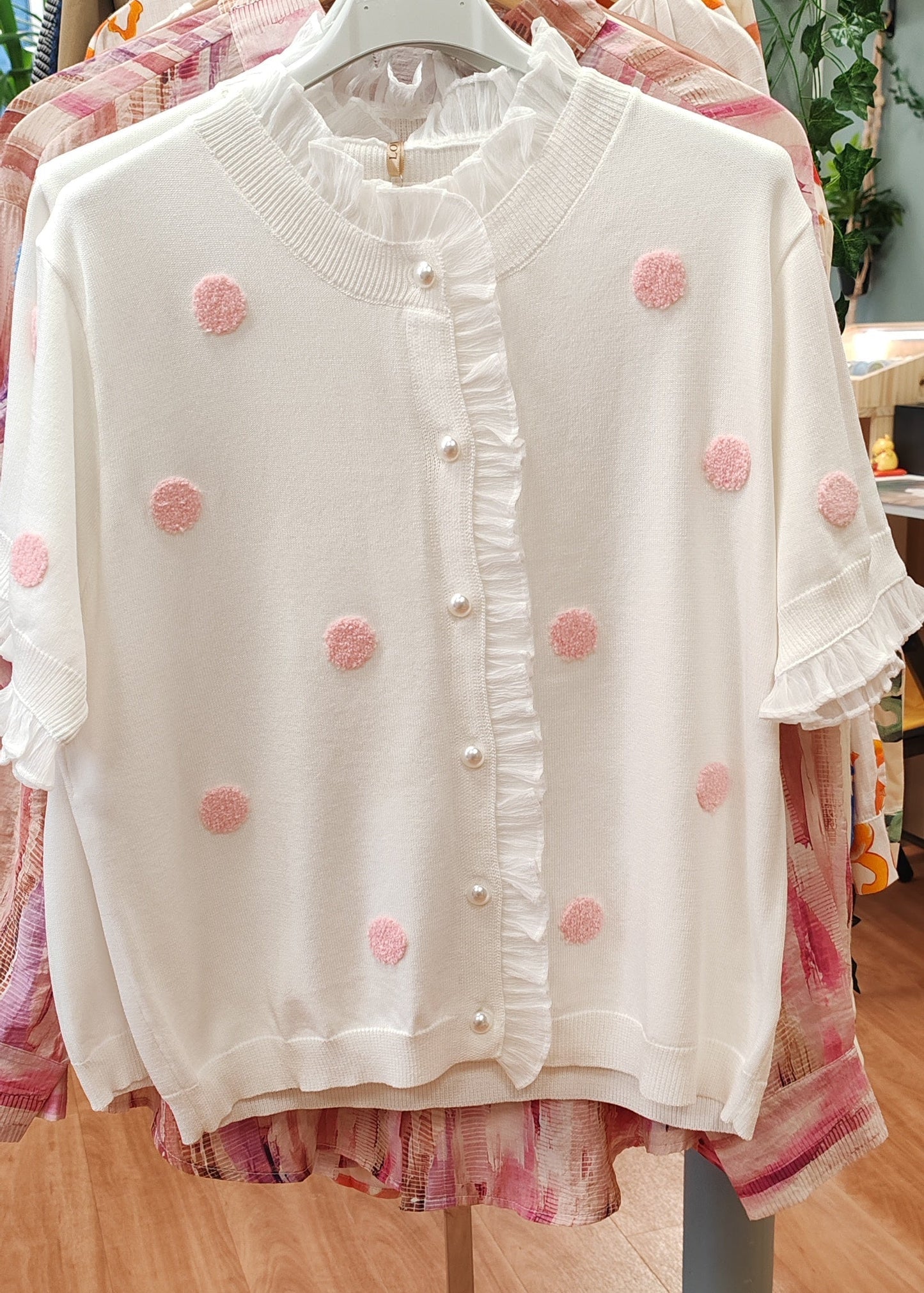 Pull maille femme manches courtes avec dentelle – 5 couleurs au choix Vogue N°8