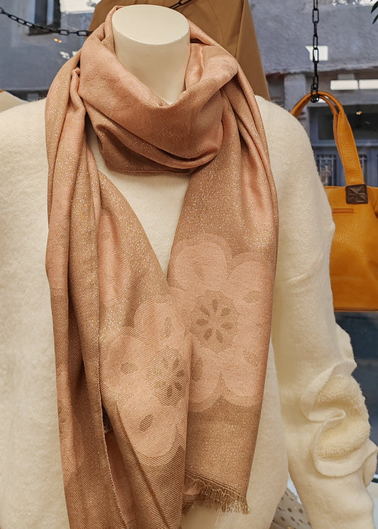 Foulard en viscose Rose