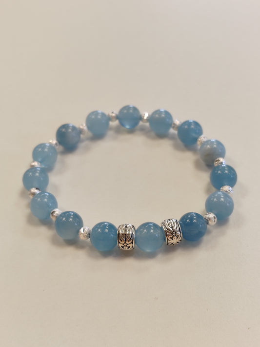 Natural Aquilegia Marine Stone Bracelet
