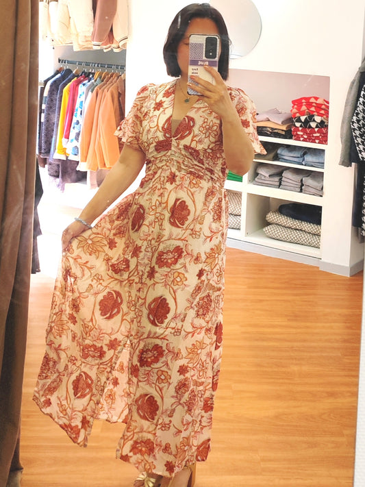 Long printed dress