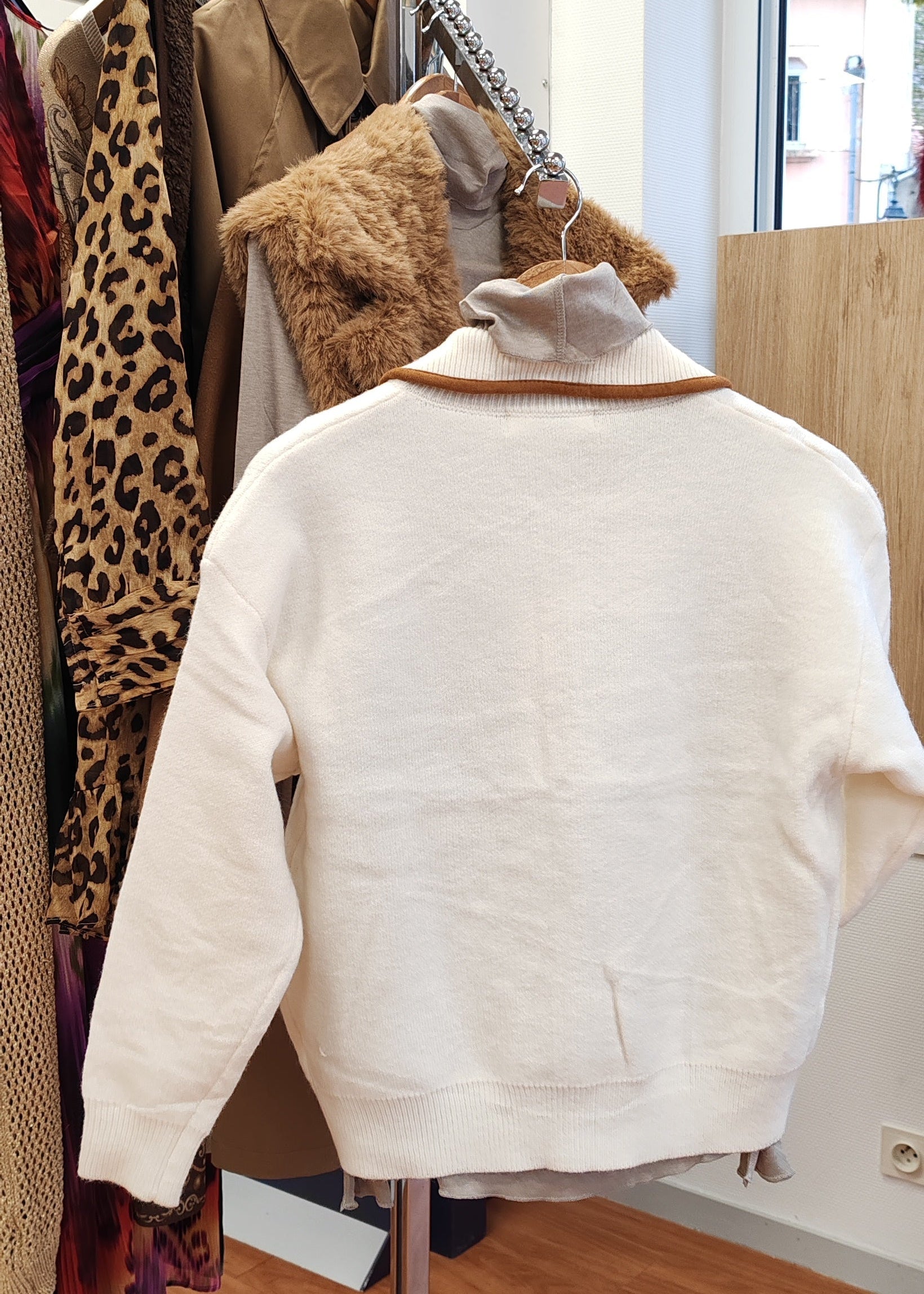 cardigan bi-matière By Clara