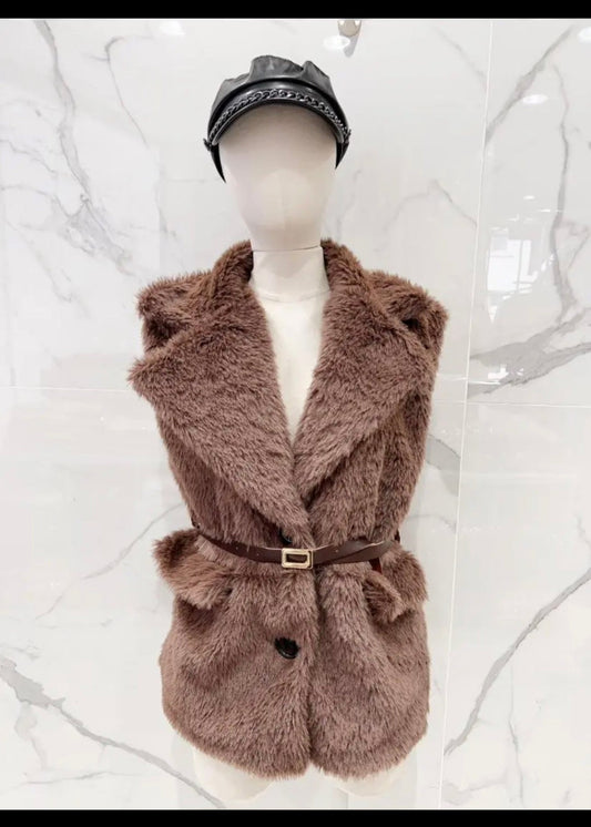 Gilet sans manche fausse fourrure Choco CARLAGIANINI