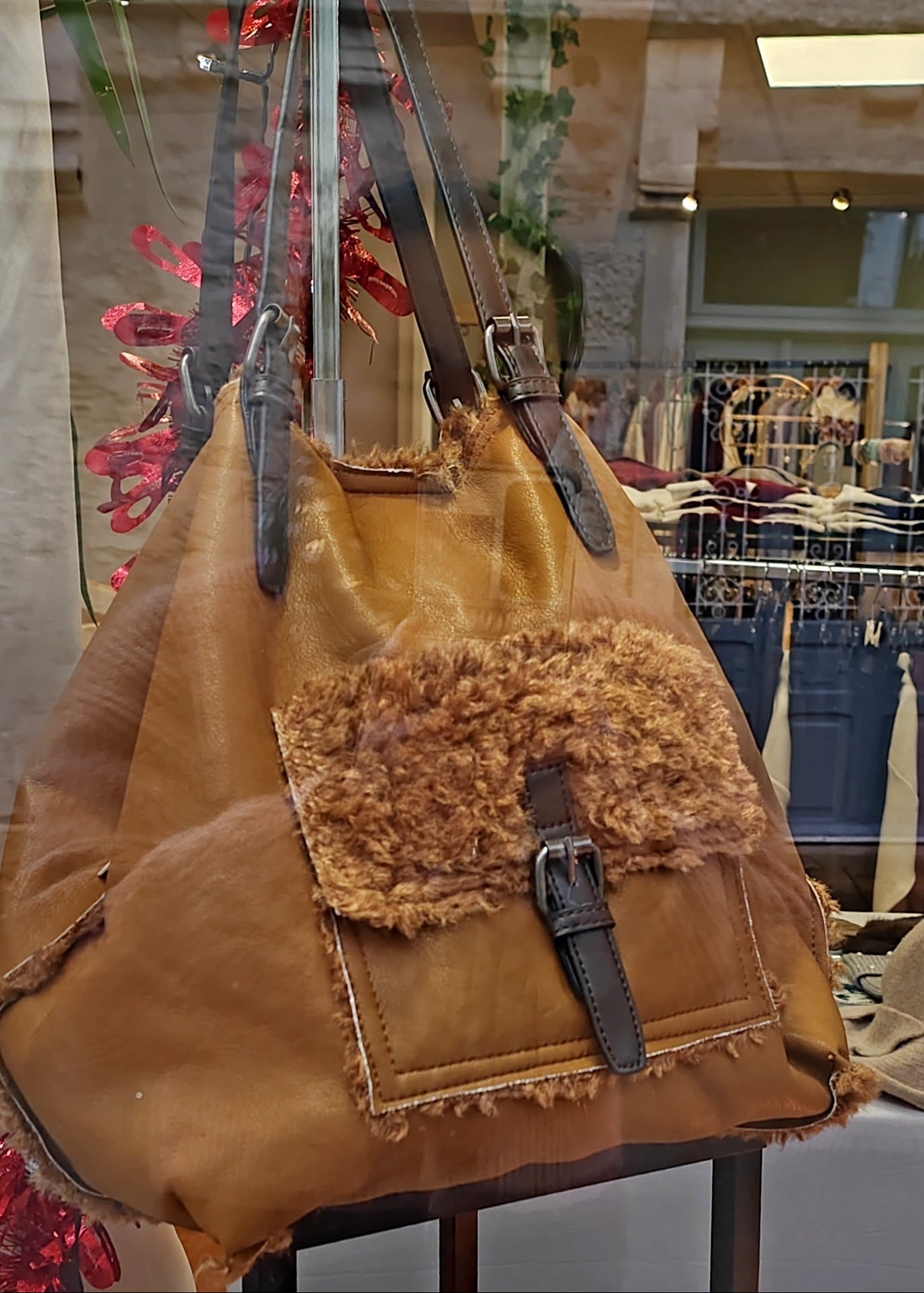 Sac à main en fausse fourrure Orien express