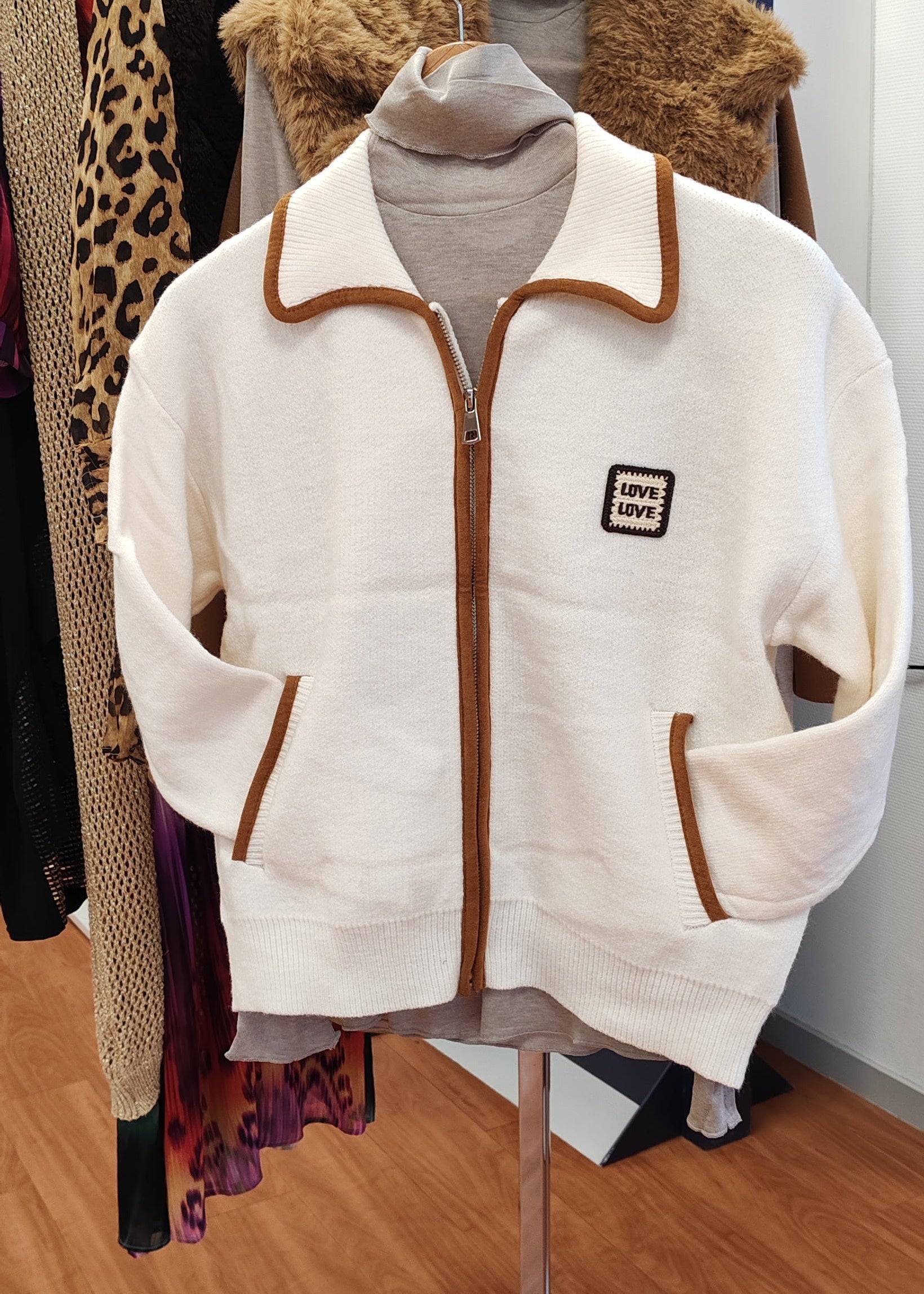 cardigan bi-matière By Clara