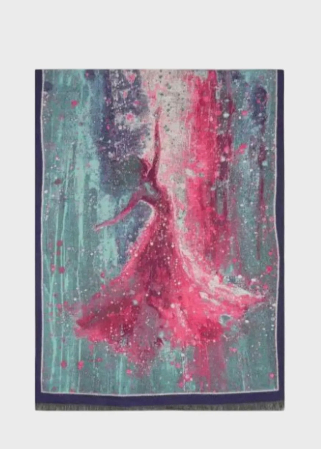 Echarpe Grande chale Femme – Motif danseuse | Accessoire Élégant et Symbolique Vogue N°8