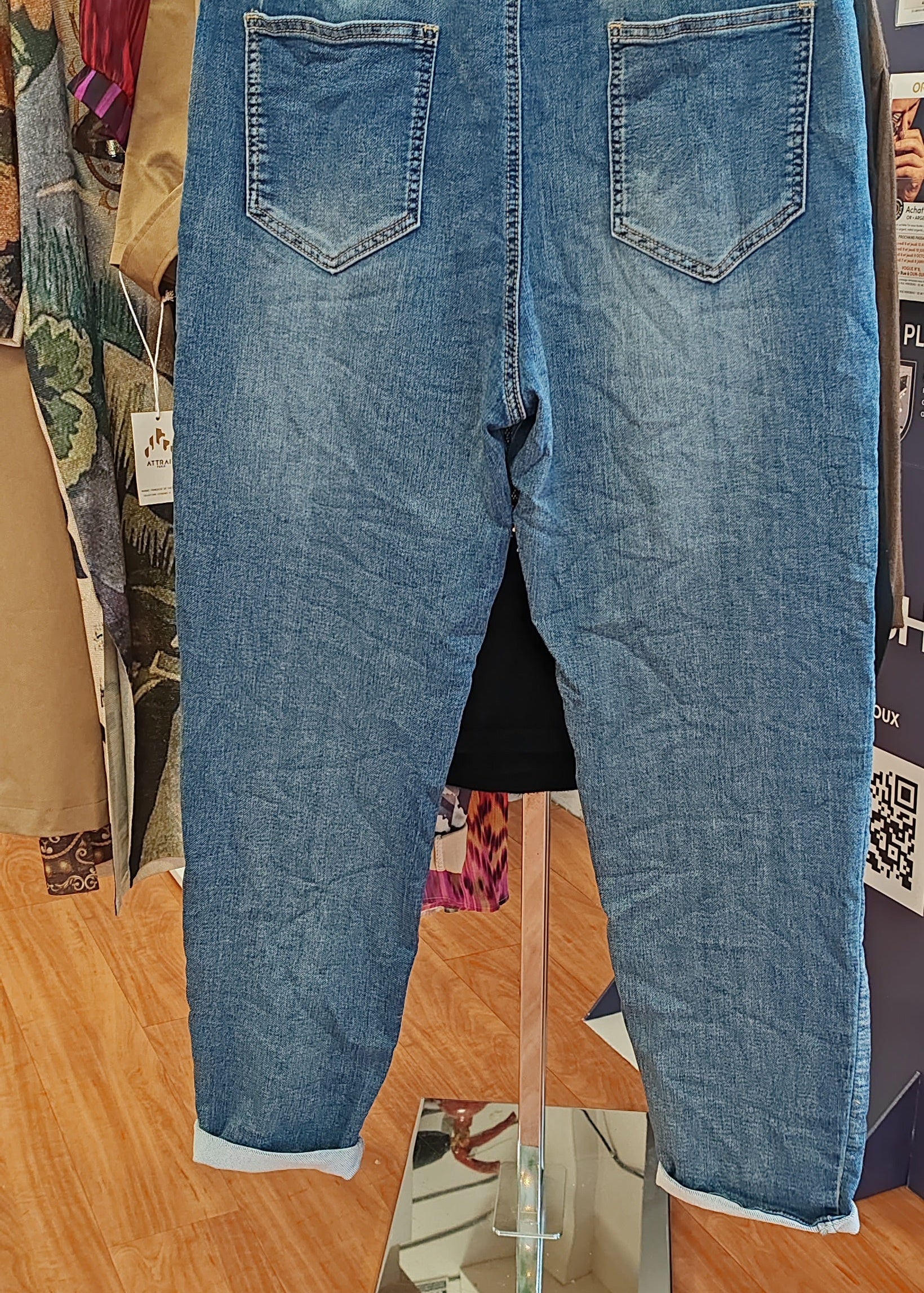 Pantalon Jean Oversize Mina rosa