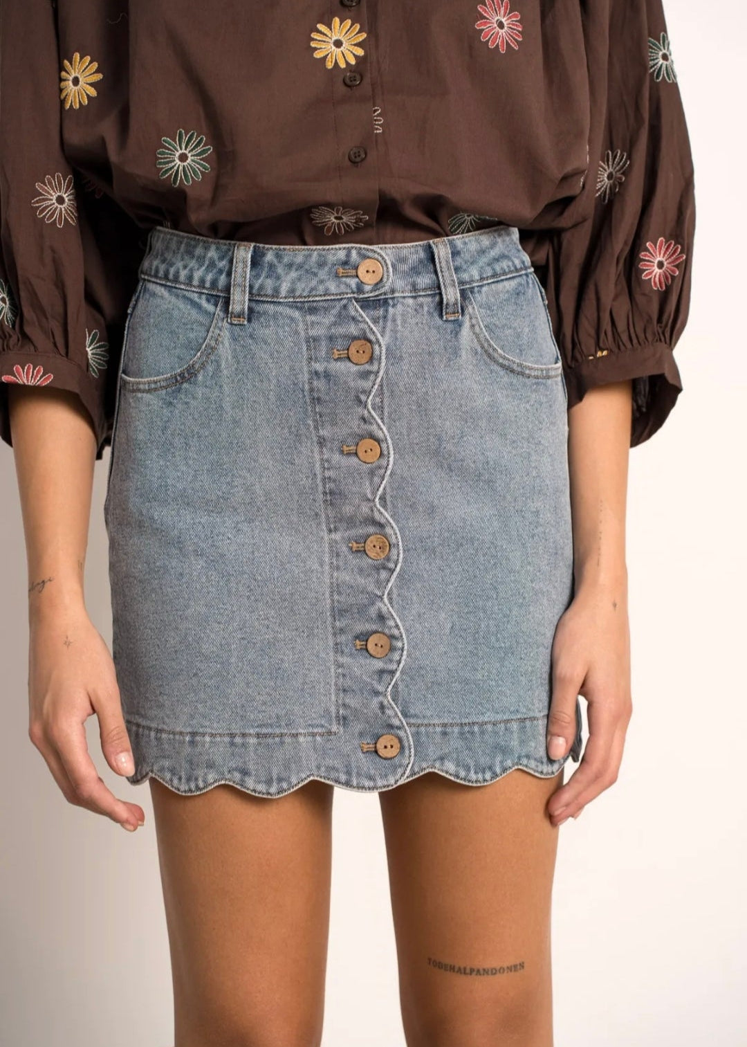 Pleated culottes skirt