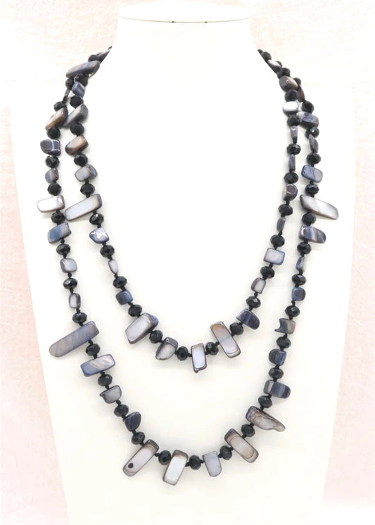 Collier Sautoir Long Noir