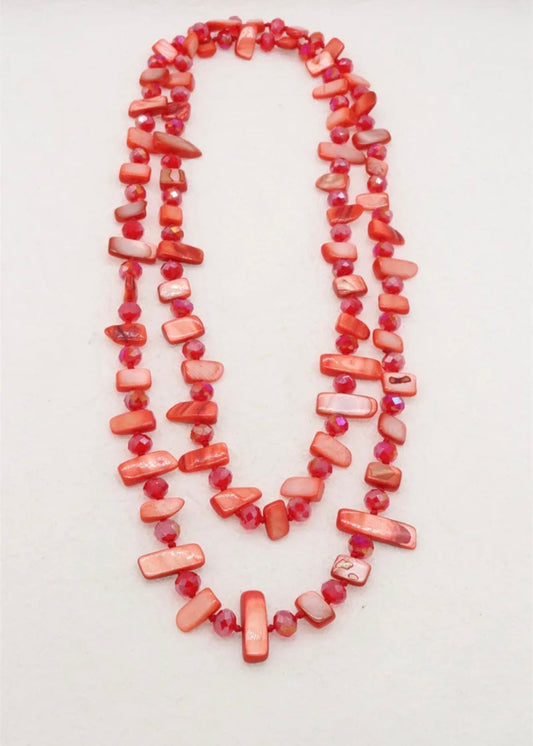 Collier Sautoir Long Corail Orien express