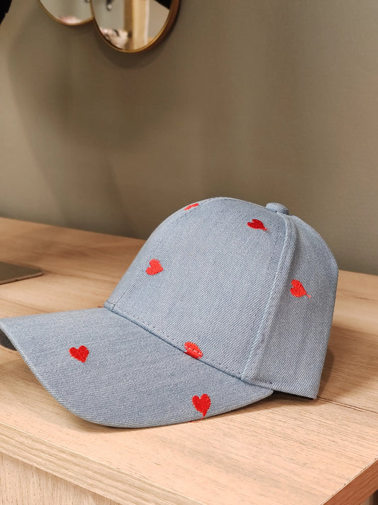 Casquette jean en coeur Vogue N°8