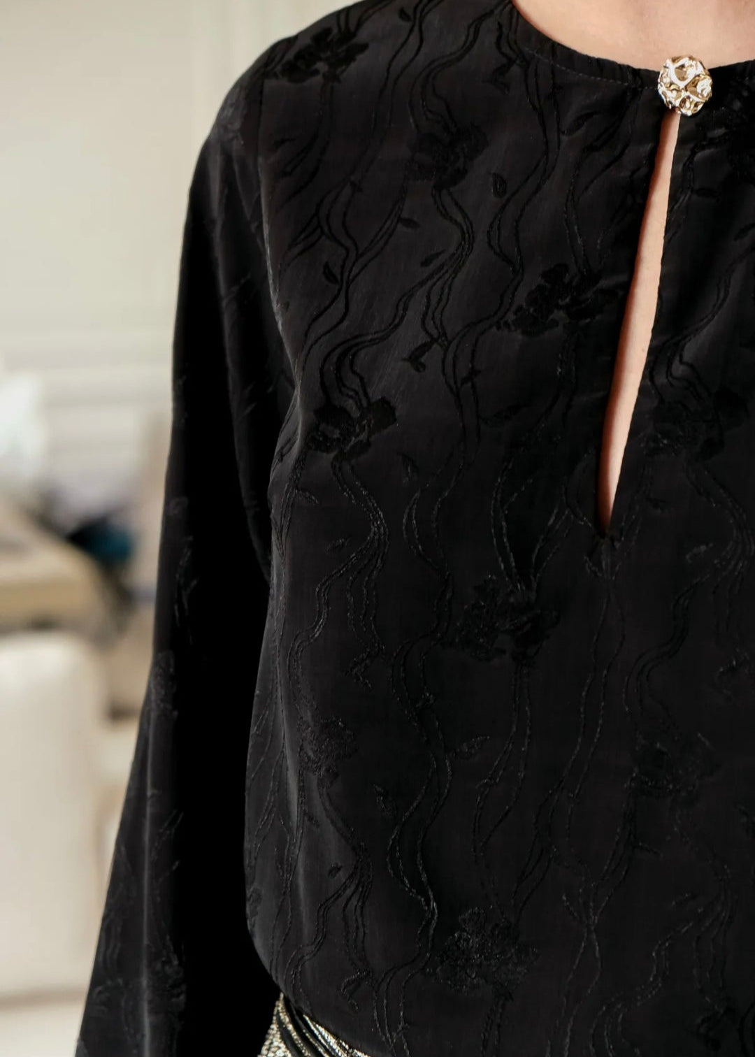 Top imprimée  noir Vogue N°8