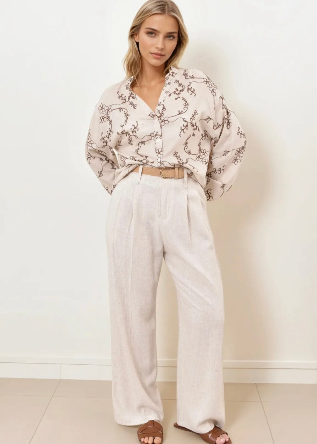 Blouse brodée en laine Misskoo Feelkoo