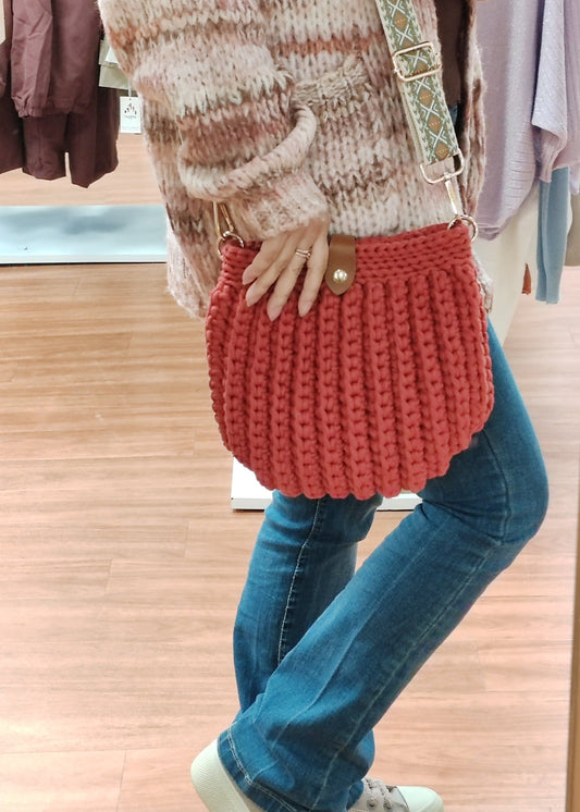 Sac à main au crochet Rouge Vogue N°8