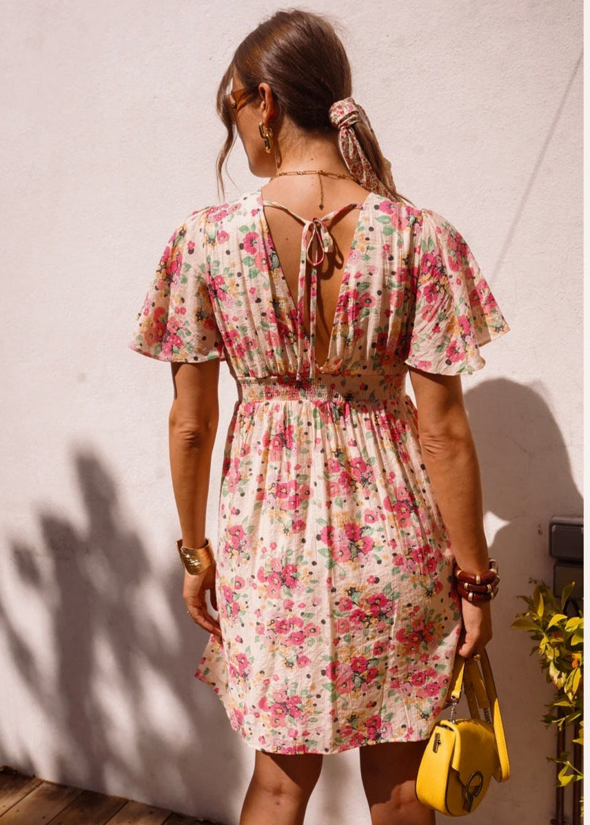 Robe courte fleurie taille Curvy