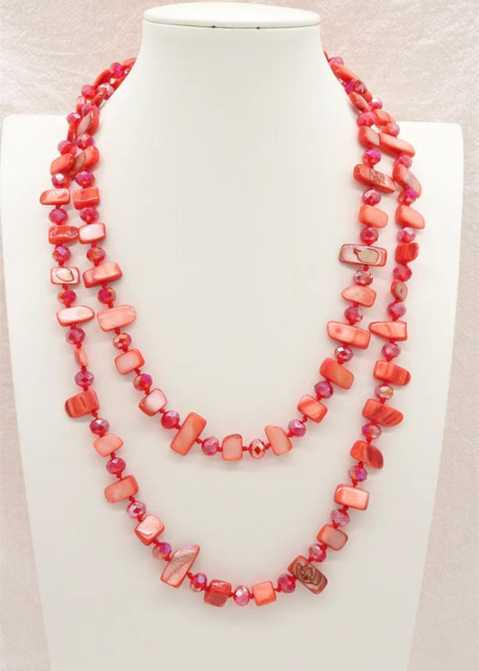 Collier Sautoir Long Corail