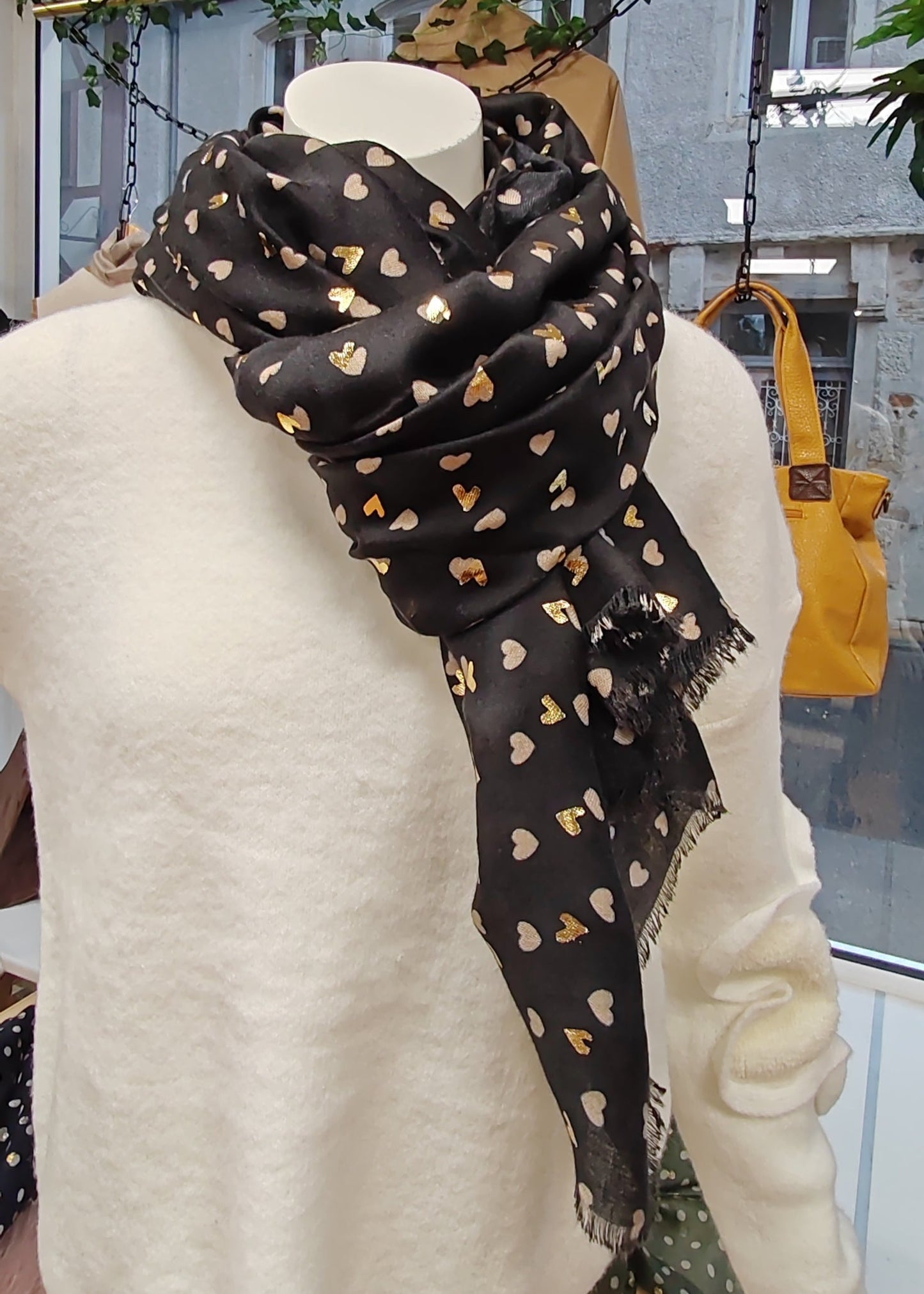 Foulard en viscose Coeur