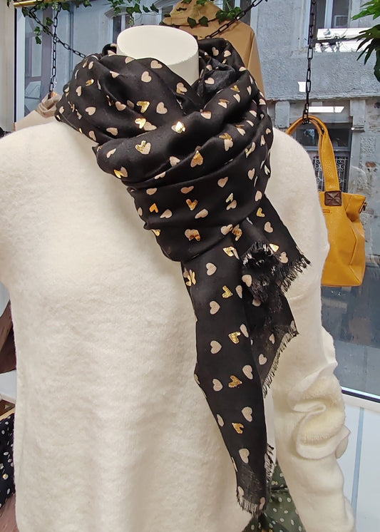 Foulard en viscose Coeur