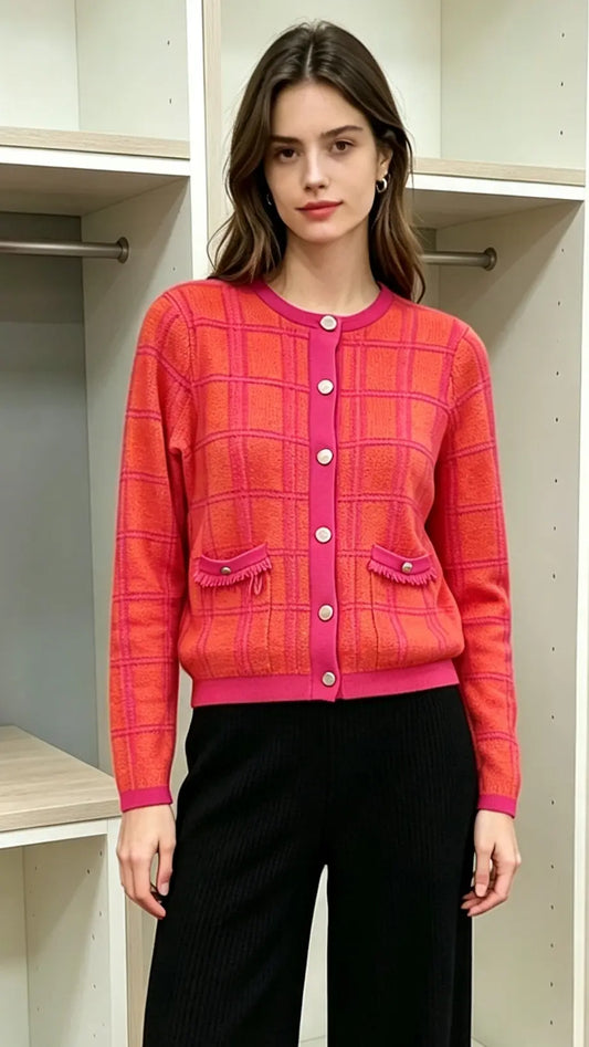 Cardigan Fuchsia Femme Élégant Scorzzo