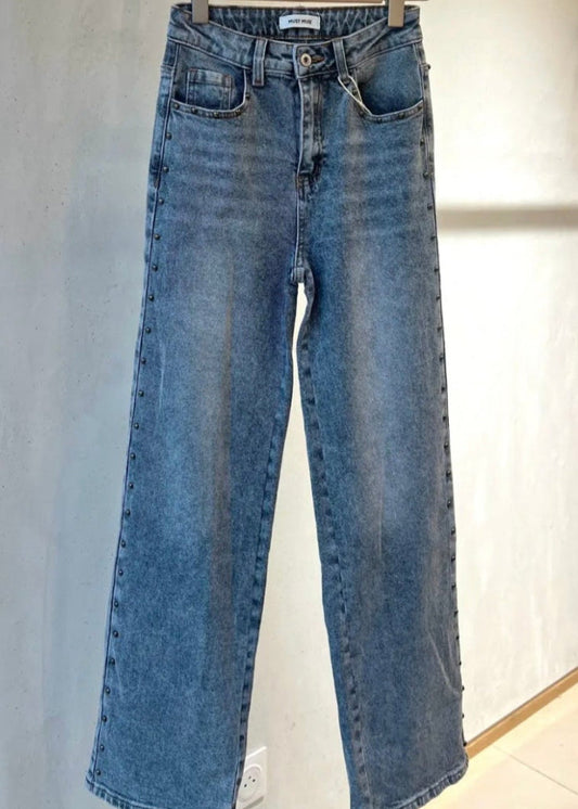 Pantalon en jean à clous – Style printanier femme