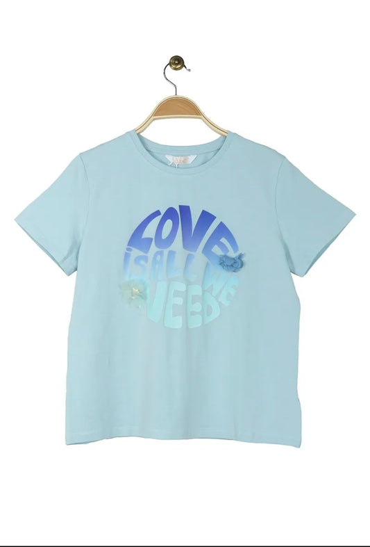 T-shirt en coton imprimé love