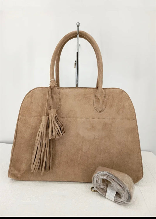 Grand sac à main suédine