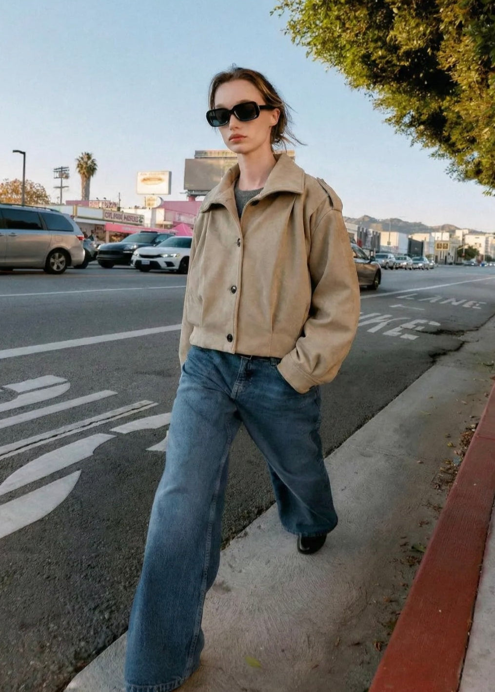 Veste bomber tendance en coton et polyamide – Légère & résistante