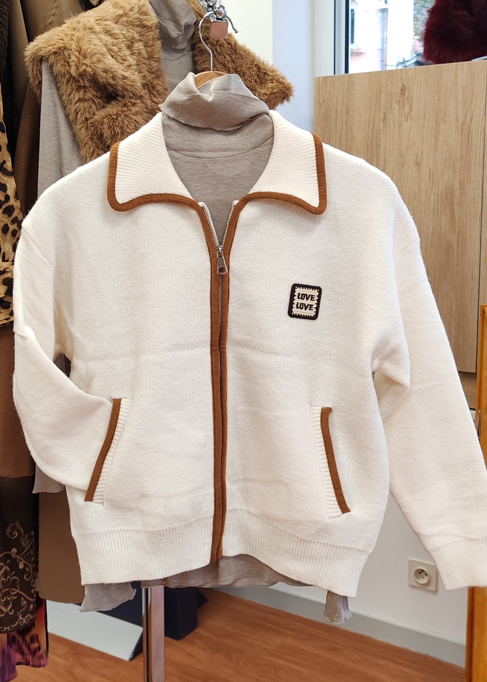 cardigan bi-matière By Clara