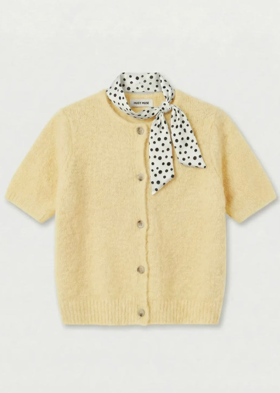 Pull manches courtes avec foulard – Printemps femme