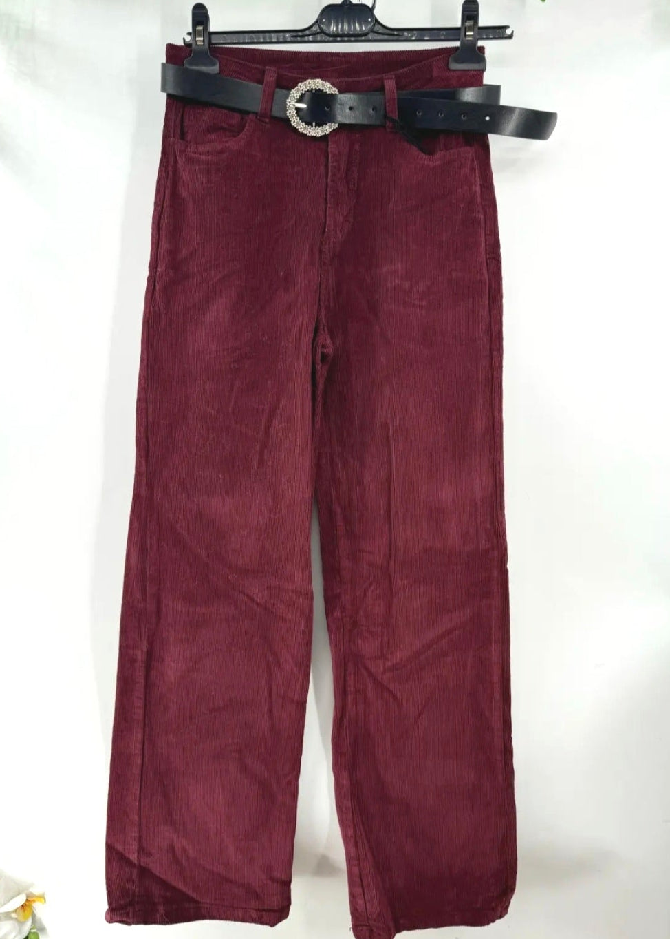 Pantalon large en velours Marron pour femme – Élégance, confort et style Vogue N°8