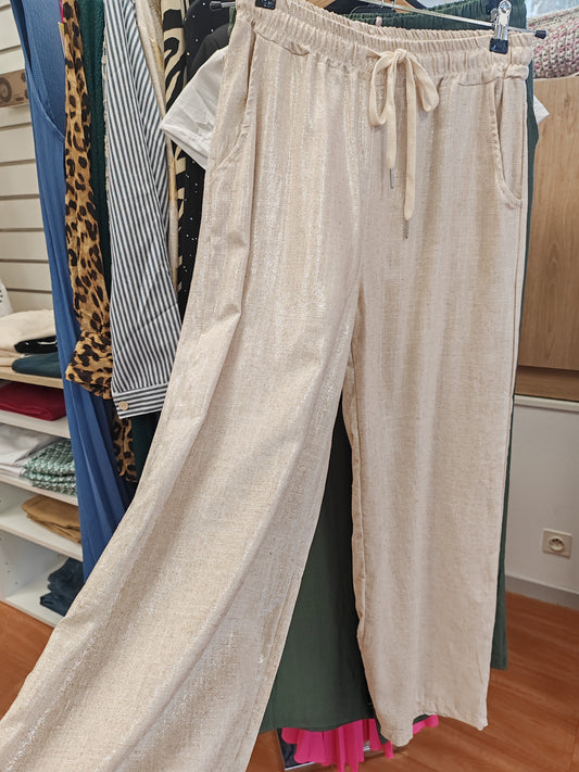 Wide elastic pants