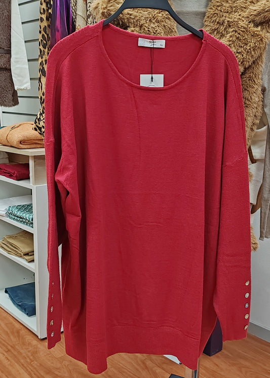 Pull Curvy Grande Taille, Rouge